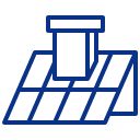 This image shows a blue, stylized icon of three test tubes in a rack, each tube containing a different level of liquid, with a stopper on the central tube, symbolizing water damage restoration